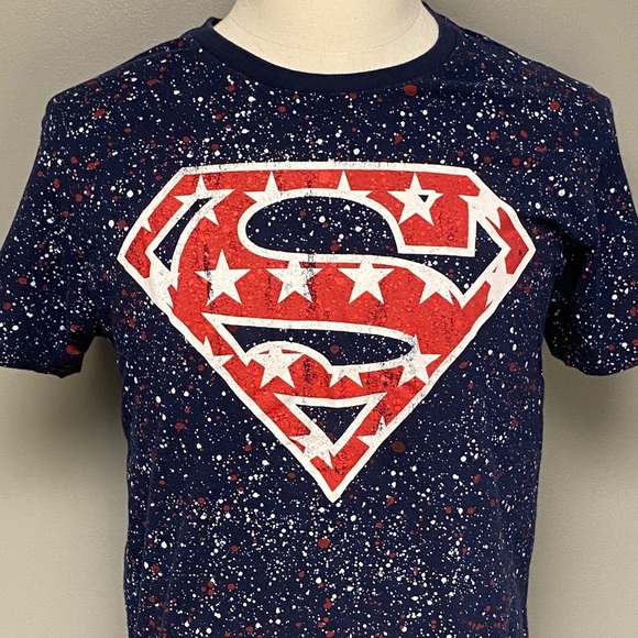 DC Comics Superman Starry Logo Tee – Blue & Red - Picture 4 of 7